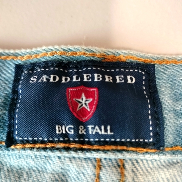 Saddlebred Men's Relaxed Fit Blue Jeans - Picture 5 of 6